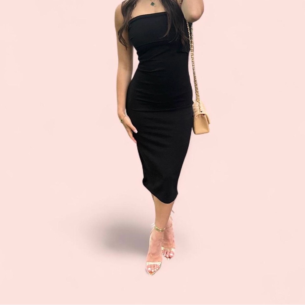 Zara Black Strapless Dress
